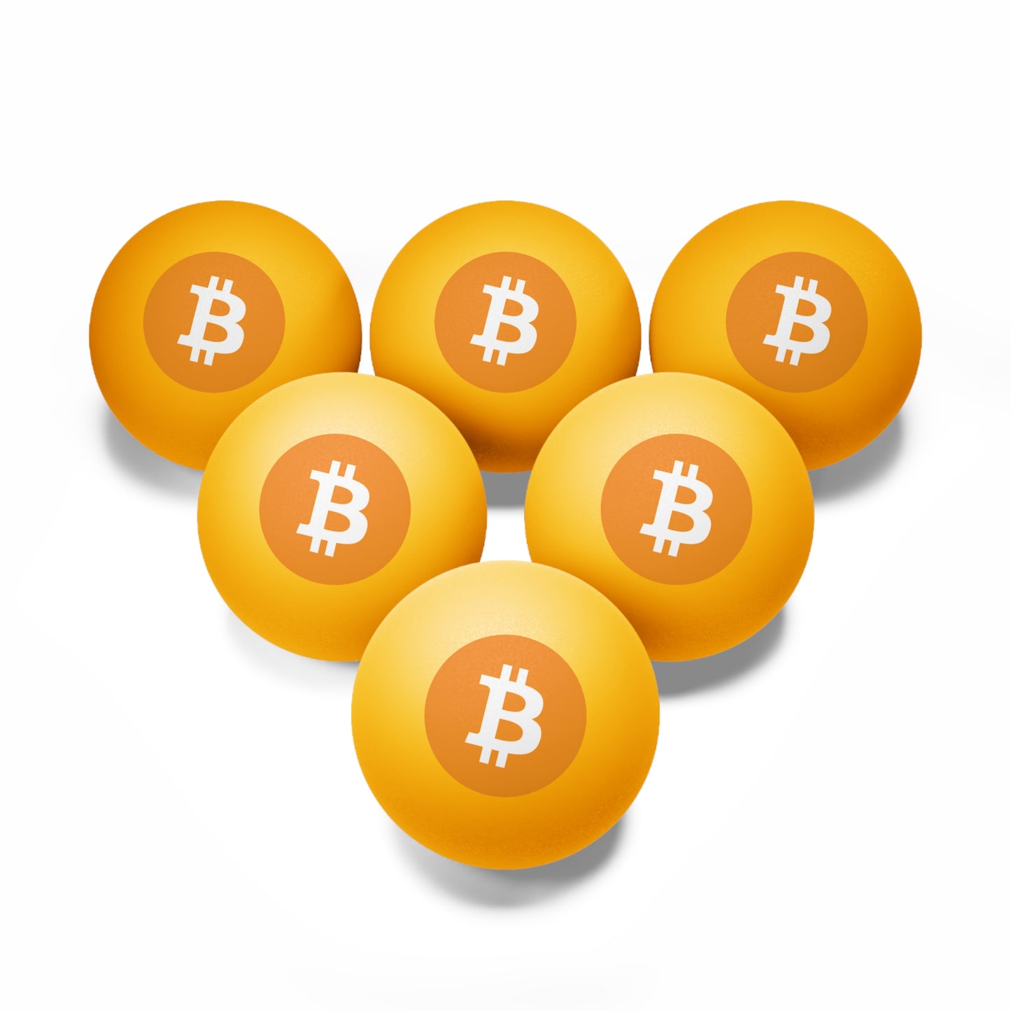 Bitcoin Ping Pong Balls - 6 Pack, Party Games, Cryptocurrency Theme, Gift for Gamers, Fun Decorations, Sports Accessories