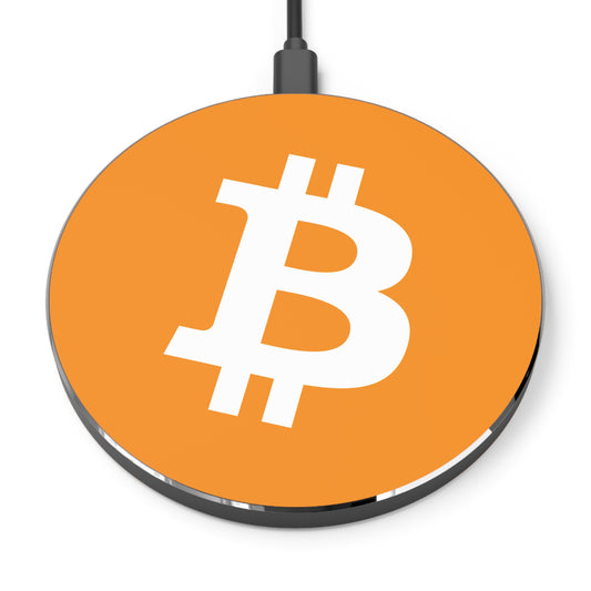 Bitcoin Wireless Charger, Cryptocurrency Charging Pad, Fast Qi Charger for Tech Enthusiasts, Desk Decor, Gift for Him