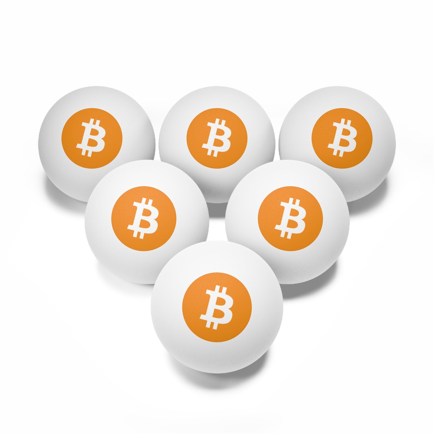 Bitcoin Ping Pong Balls - 6 Pack, Party Games, Cryptocurrency Theme, Gift for Gamers, Fun Decorations, Sports Accessories
