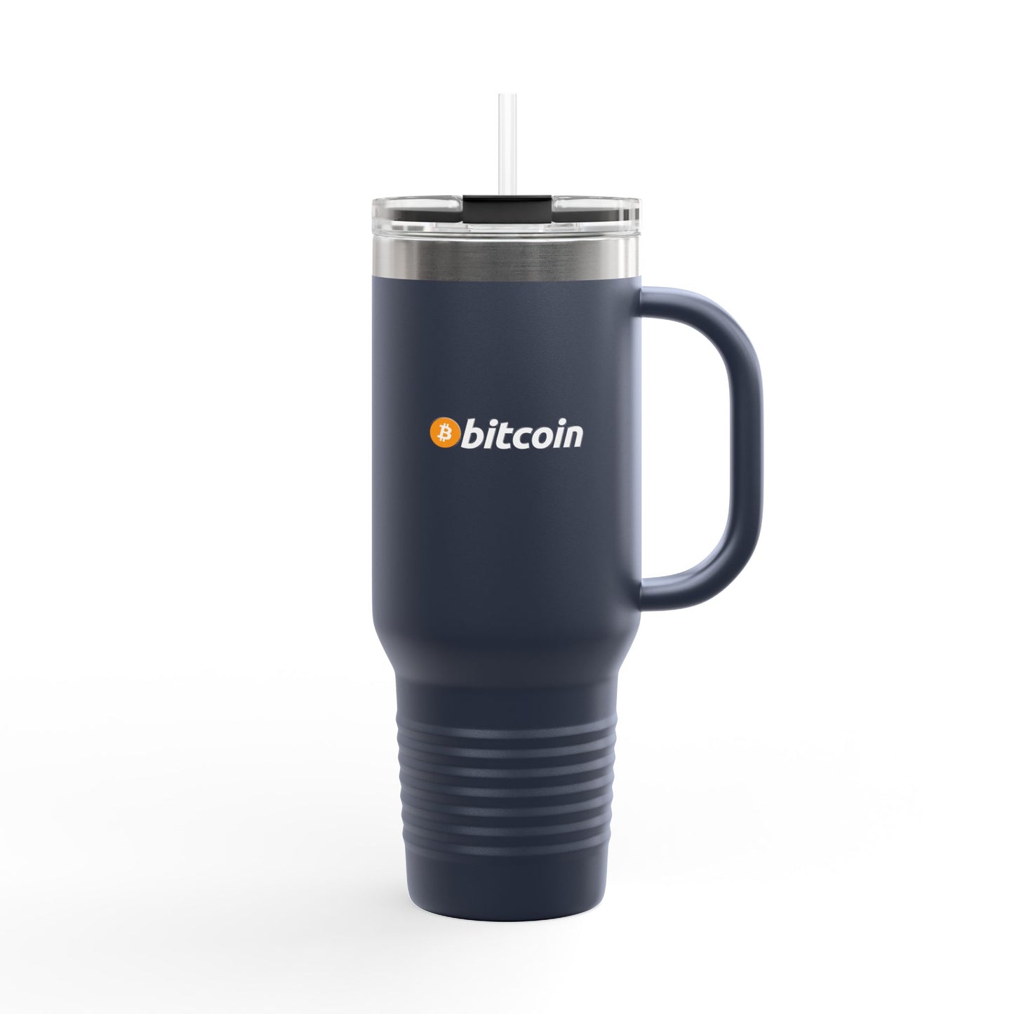 Bitcoin Insulated Travel Mug - 40oz Coffee Cup, Reusable Tumbler for Coffee Lovers, Great for Camping, Office, or Daily Use