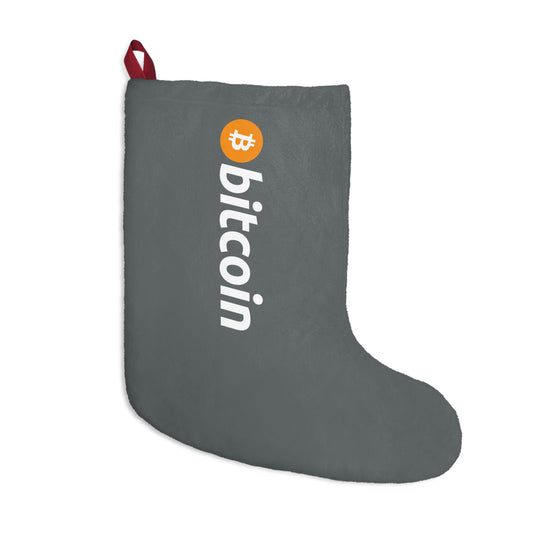 Bitcoin Christmas Stocking | Holiday Decor, Unique Gift, Cryptocurrency Lover's Stocking, Modern Yuletide Decoration, Bitcoin Fan Gift