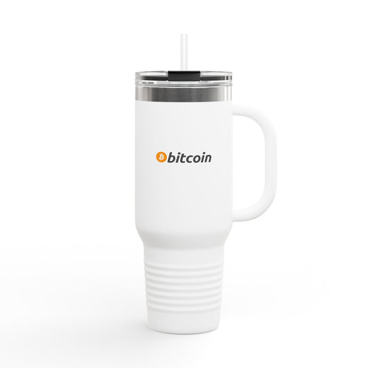 Bitcoin Insulated Travel Mug - 40oz Coffee Cup, Reusable Tumbler for Coffee Lovers, Great for Camping, Office, or Daily Use
