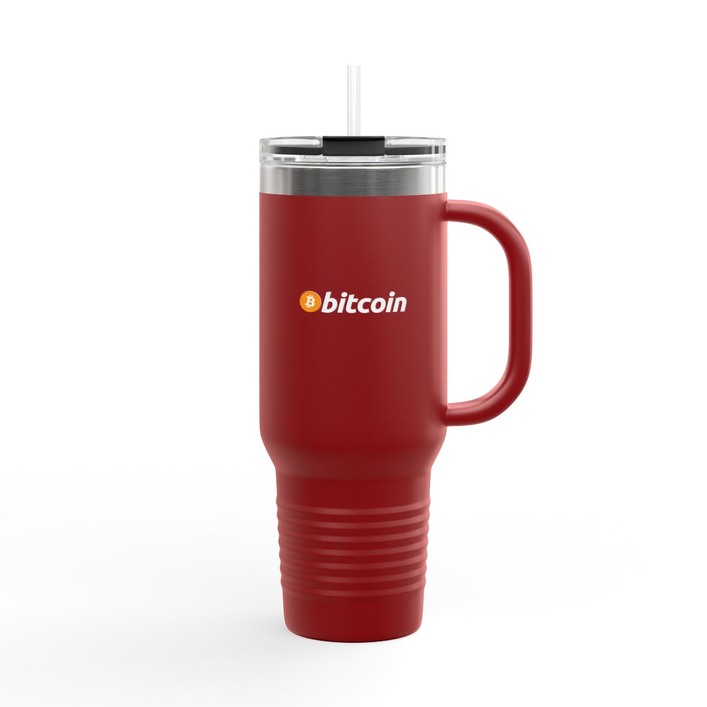 Bitcoin Insulated Travel Mug - 40oz Coffee Cup, Reusable Tumbler for Coffee Lovers, Great for Camping, Office, or Daily Use