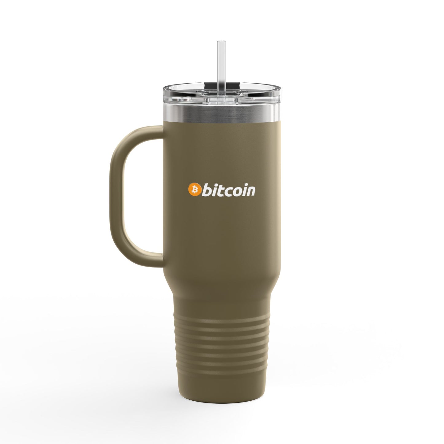Bitcoin Insulated Travel Mug - 40oz Coffee Cup, Reusable Tumbler for Coffee Lovers, Great for Camping, Office, or Daily Use