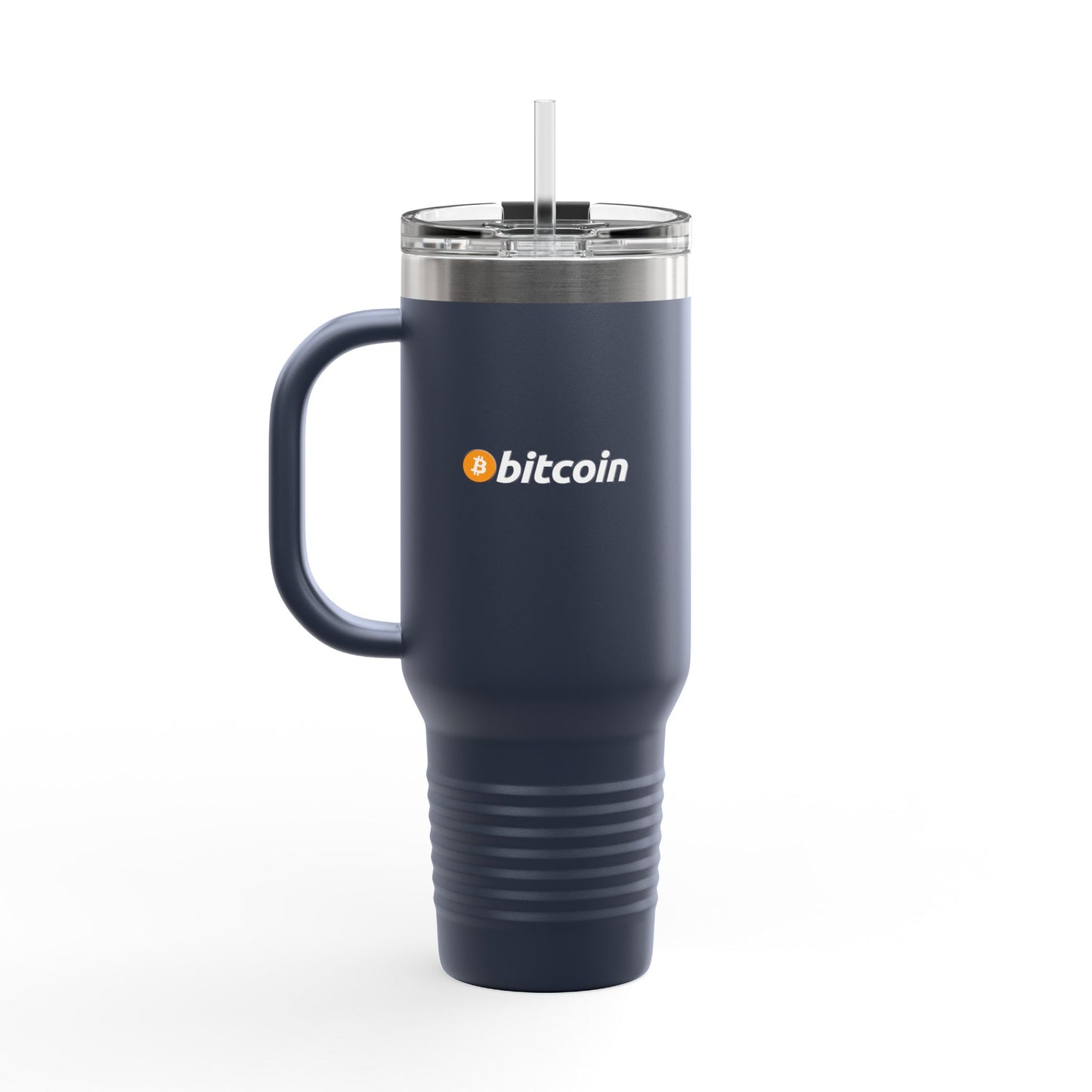 Bitcoin Insulated Travel Mug - 40oz Coffee Cup, Reusable Tumbler for Coffee Lovers, Great for Camping, Office, or Daily Use