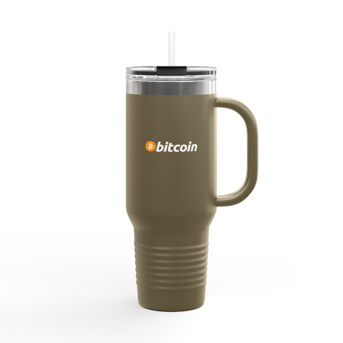 Bitcoin Insulated Travel Mug - 40oz Coffee Cup, Reusable Tumbler for Coffee Lovers, Great for Camping, Office, or Daily Use