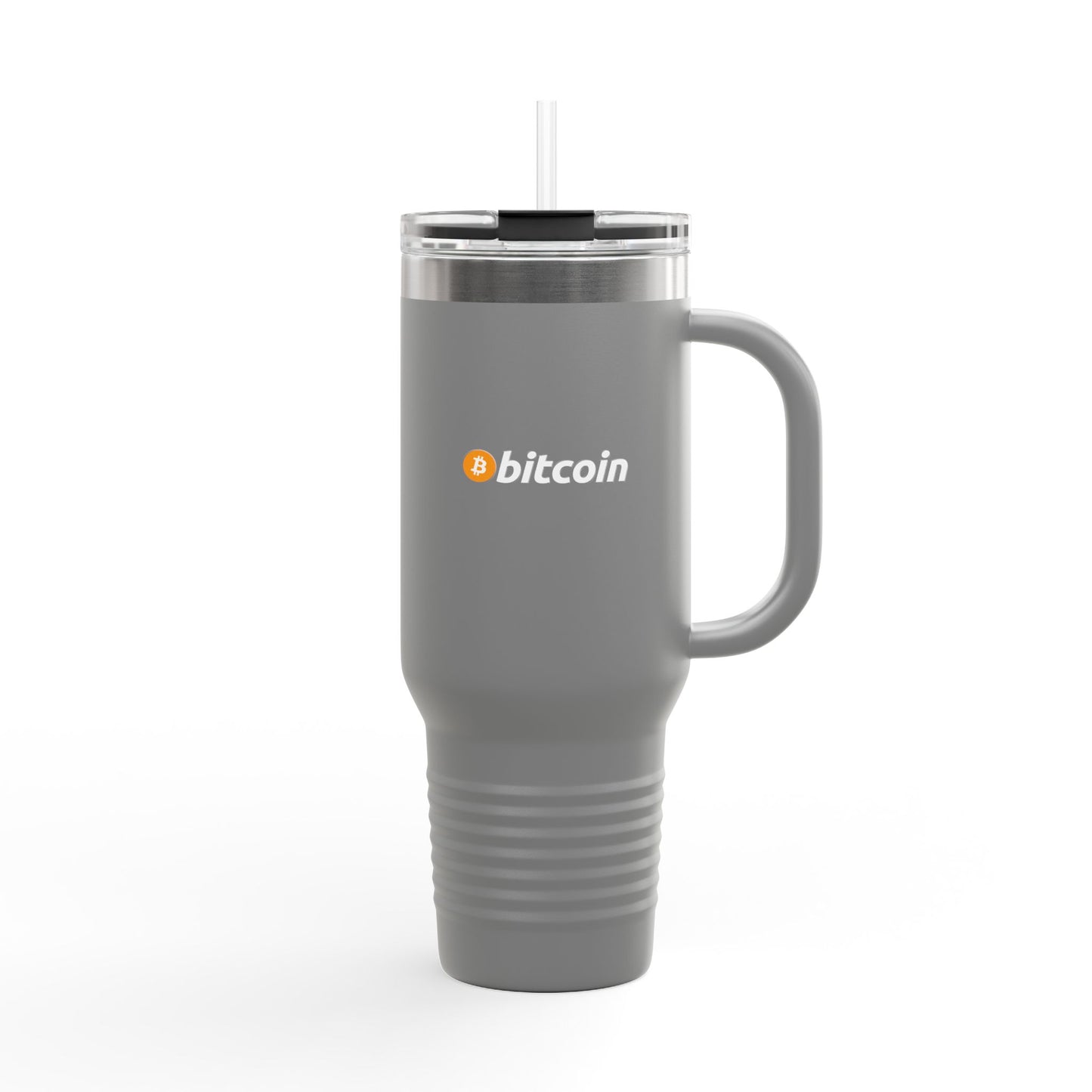 Bitcoin Insulated Travel Mug - 40oz Coffee Cup, Reusable Tumbler for Coffee Lovers, Great for Camping, Office, or Daily Use