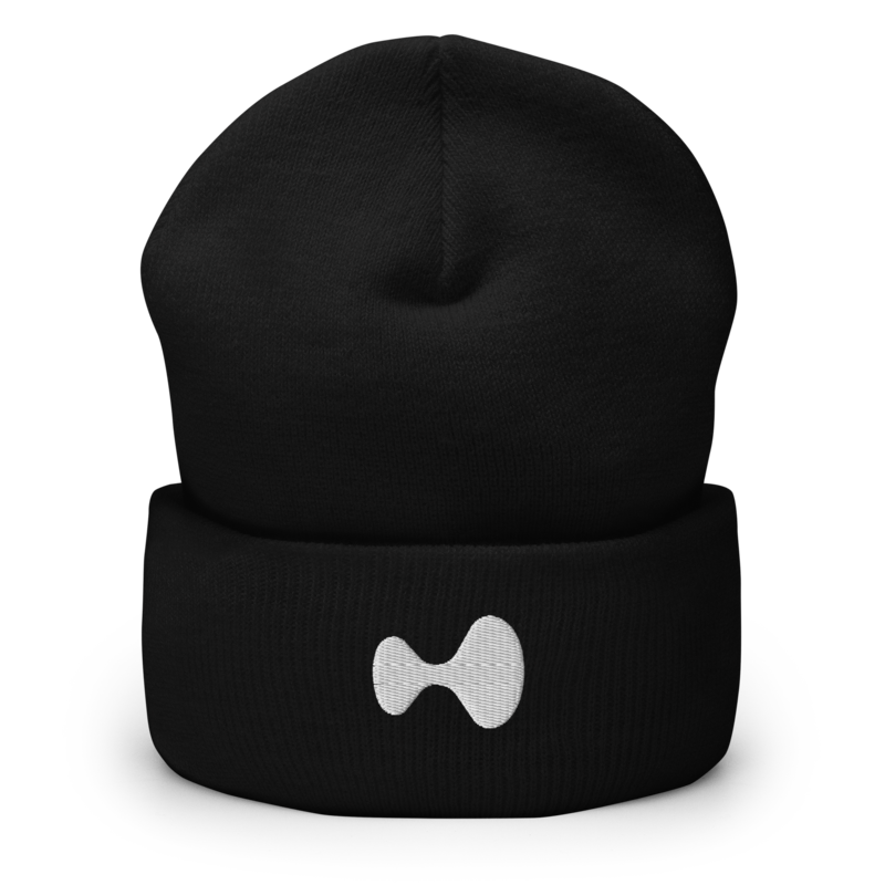 Hyperliquid Cuffed Beanie — Black